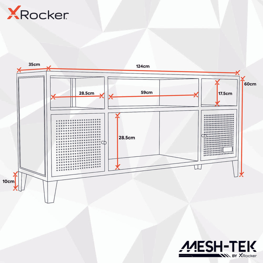 Mesh-Tek Media TV Unit - Black / Blue