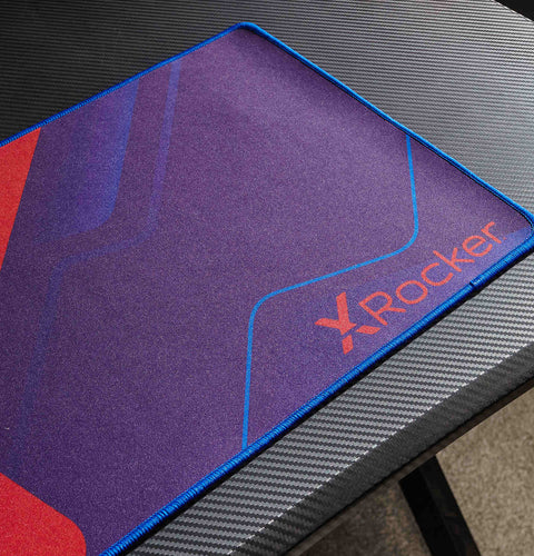 Ocelot 115cm Gaming Desk with Mousepad - Carbon Black