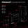 Product dimensions chart with X rocker gaming chair and table on a black background