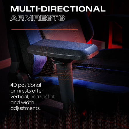 Onyx Ergonomic PC Office Gaming Chair - Fabric Black / Blue