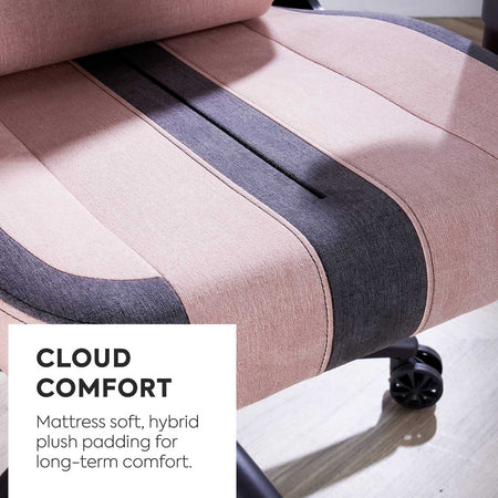 Onyx Ergonomic PC Office Gaming Chair - Fabric Pink / Grey