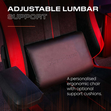 Onyx Ergonomic PC Office Gaming Chair - Fabric Black / Red