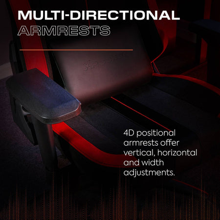 Onyx Ergonomic PC Office Gaming Chair - Fabric Black / Red