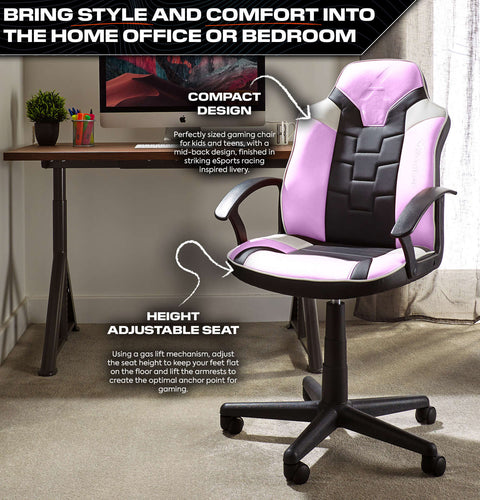 Saturn Ergonomic PC Office Gaming Chair - Pink
