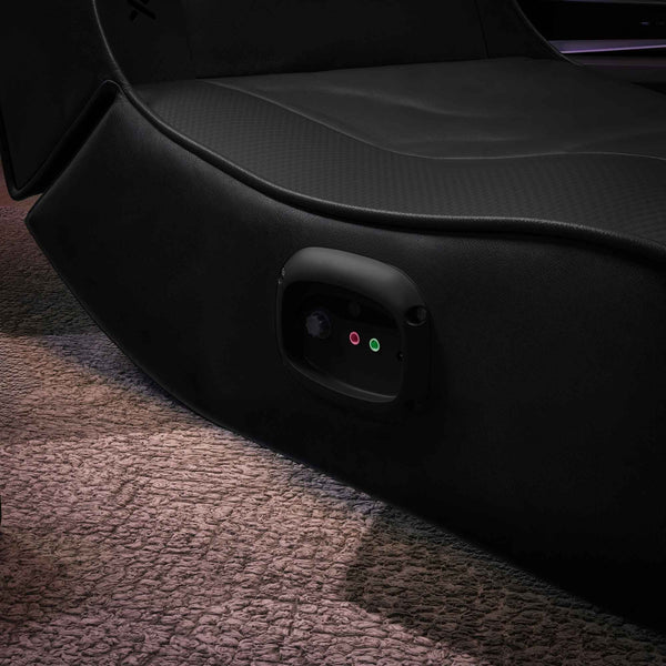 A floor rocker with an audio sound panel