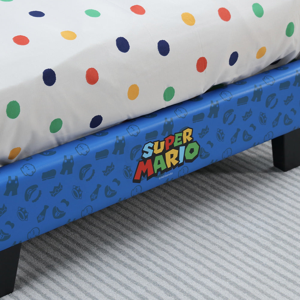 Officially Licensed Super Mario™ Single Gaming Bed in a Box - Blue