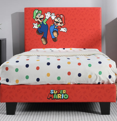 Officially Licensed Super Mario™ Single Gaming Bed in a Box - Red