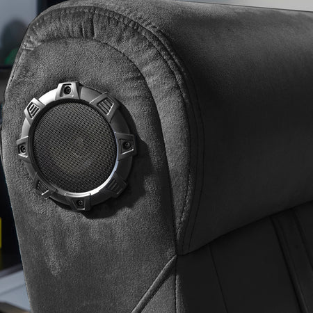 Deluxe 4.1 Audio Fabric Console Gaming Chair - Black