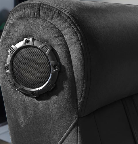 Deluxe 4.1 Audio Fabric Console Gaming Chair - Black