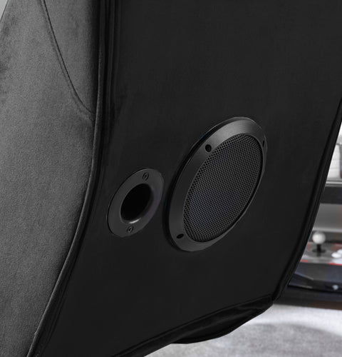 Deluxe 4.1 Audio Fabric Console Gaming Chair - Black