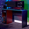 Carbon-Tek 120cm LED Gaming Desk with Wireless Charging - Grey / Red RGB
