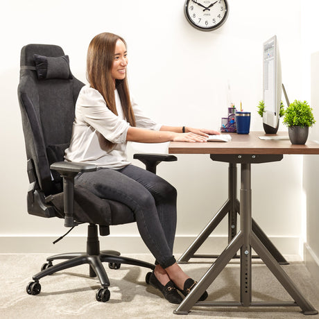 Messina Ergonomic PC Office Gaming Chair - Fabric Black