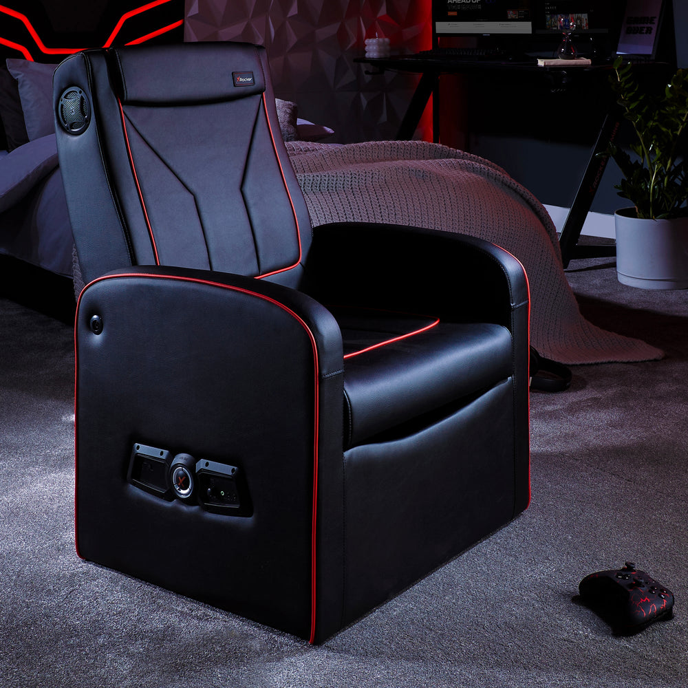 Shift Luxe Jr 2.1 Audio Ottoman Gaming Chair for Kids - Black