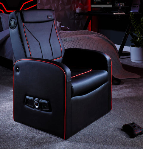 Shift Luxe Jr 2.1 Audio Ottoman Gaming Chair for Kids - Black