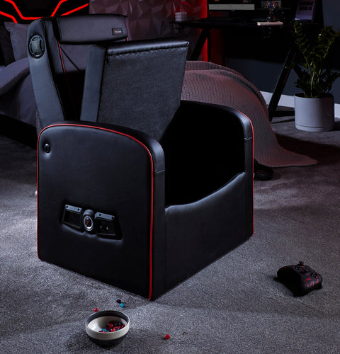 Shift Luxe Jr 2.1 Audio Ottoman Gaming Chair for Kids - Black