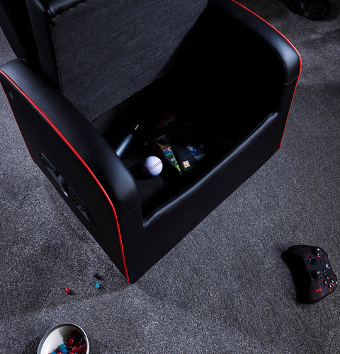 Shift Luxe Jr 2.1 Audio Ottoman Gaming Chair for Kids - Black