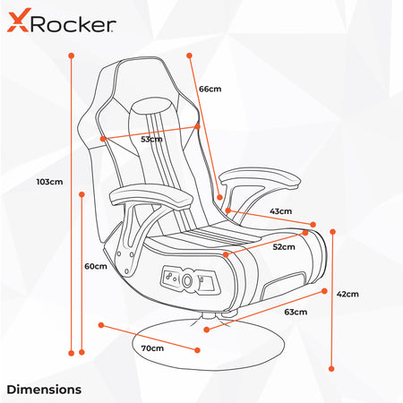 Torque 2.1 Audio Console Gaming Chair - Black / Red