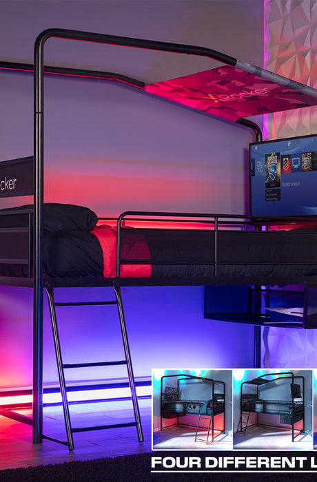 Contra Mid Sleeper Bunk TV Gaming Bed - Black