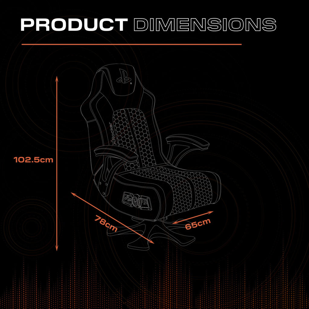 Officially Licensed Playstation™ Legend 2.1 Audio Console Gaming Chair - White / Blue