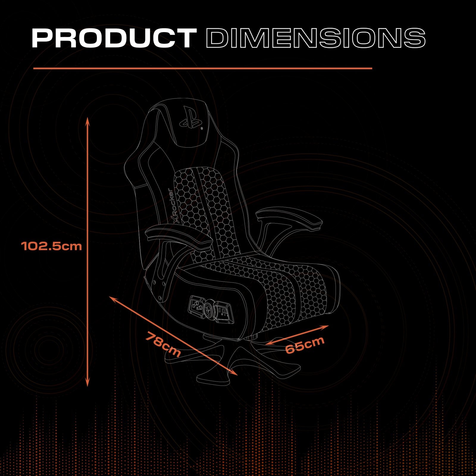 Officially Licensed Playstation™ Legend 2.1 Audio Console Gaming Chair - White / Blue