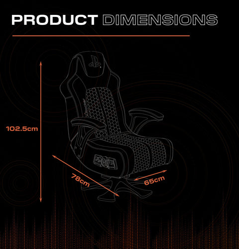 Officially Licensed Playstation™ Legend 2.1 Audio Console Gaming Chair - White / Blue