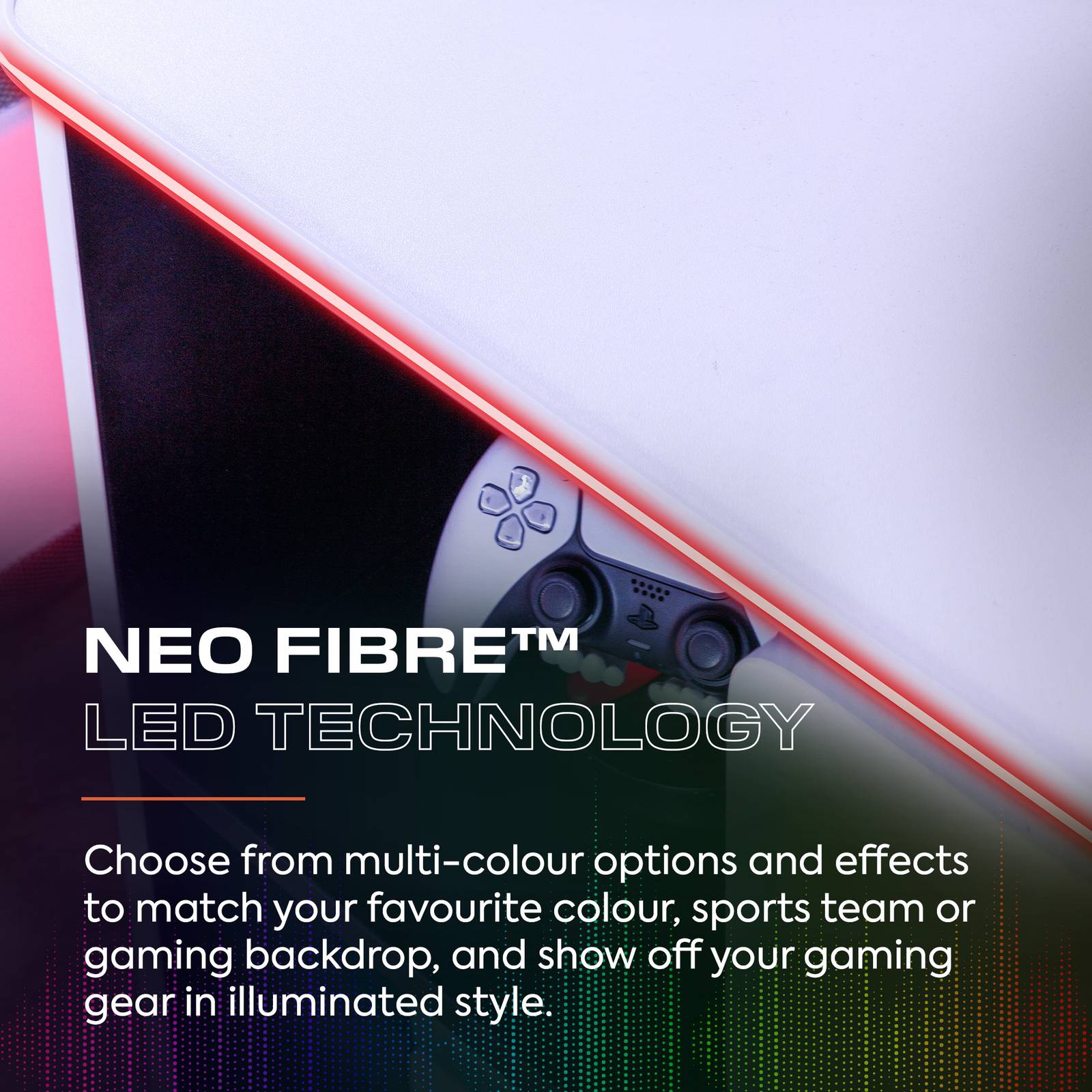 Carbon-Tek LED Chest of 3 Drawers - White RGB