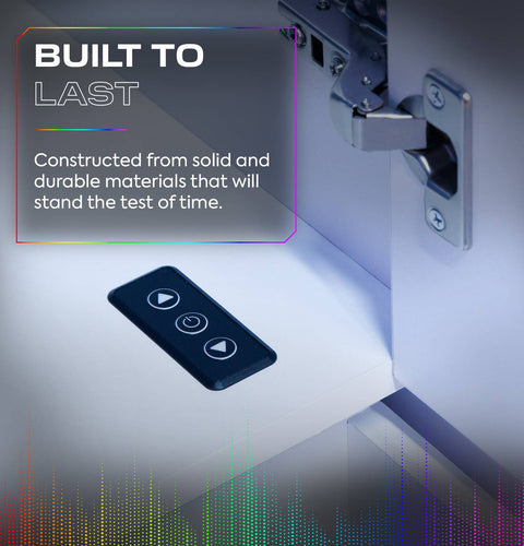 Electra 2 Door Wardrobe with Drawer and Neo Motion SYNC™ App Controlled LED Lights - White