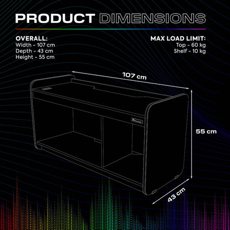 Electra TV Media Unit with Neo Motion SYNC™ App Controlled LED Lights - White