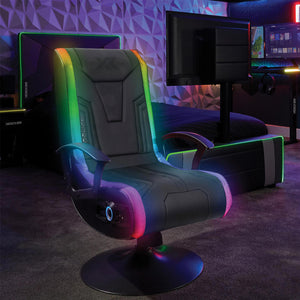 Veleno 2.1 Audio Gaming Console Chair - App Controlled LED - Black