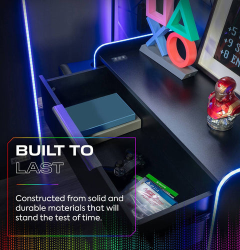 Electra Chest of 3 Drawers with Neo Motion SYNC™ App Controlled LED Lights - Black