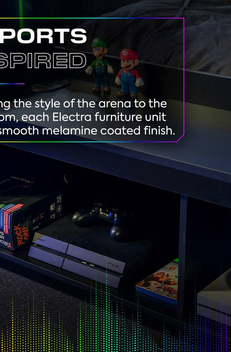Electra TV Media Unit with Neo Motion SYNC™ App Controlled LED Lights - Black