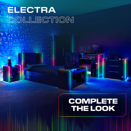 Electra TV Media Unit with Neo Motion SYNC™ App Controlled LED Lights - Black