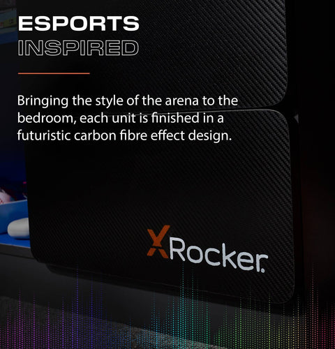 Carbon-Tek LED Chest of 3 Drawers - Grey / Blue RGB