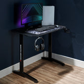 Panther Gaming Desk - Carbon Fibre Black