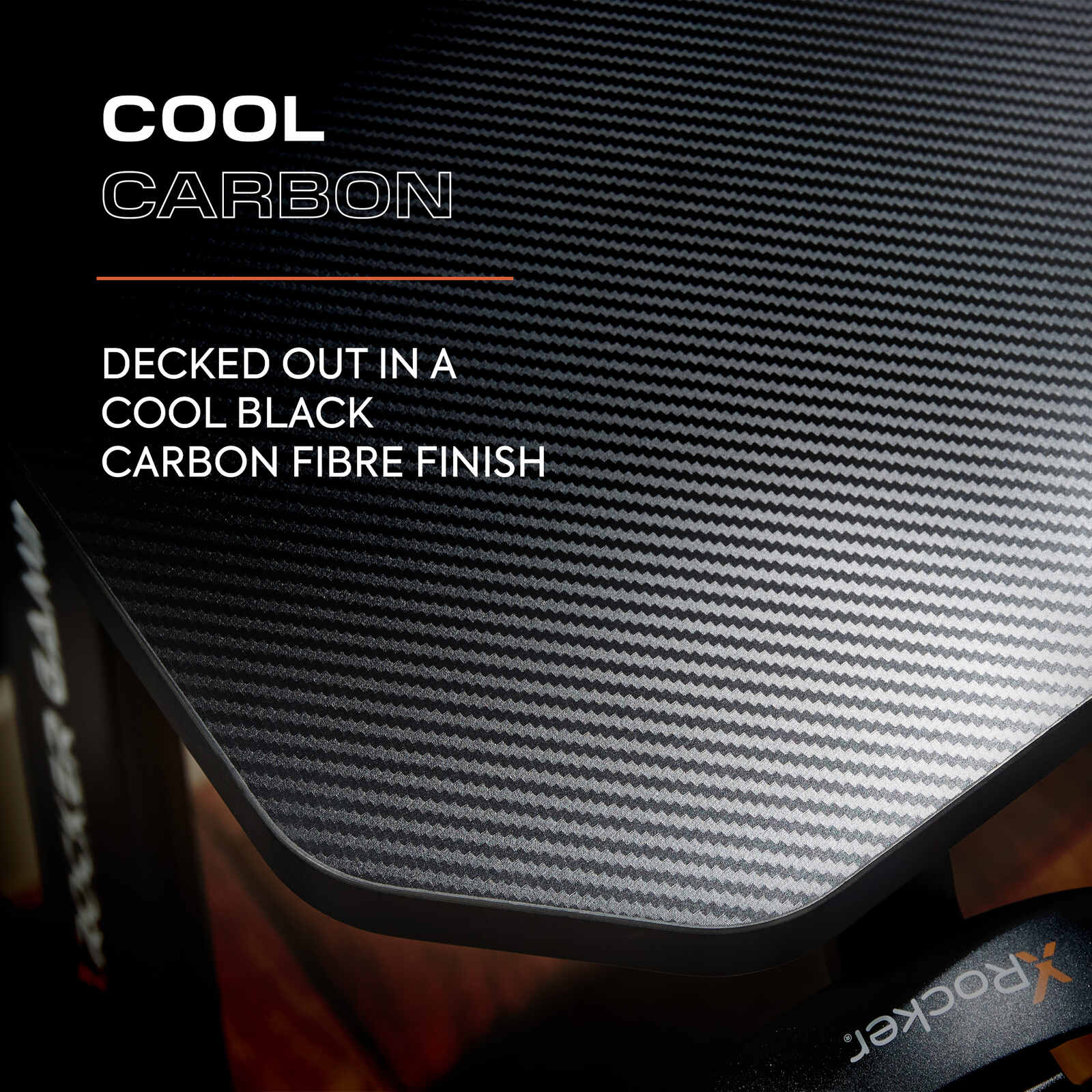 Panther 100cm Gaming Desk with Mousepad - Carbon Black