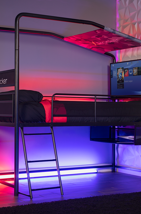Contra Mid Sleeper Bunk TV Gaming Bed - Black