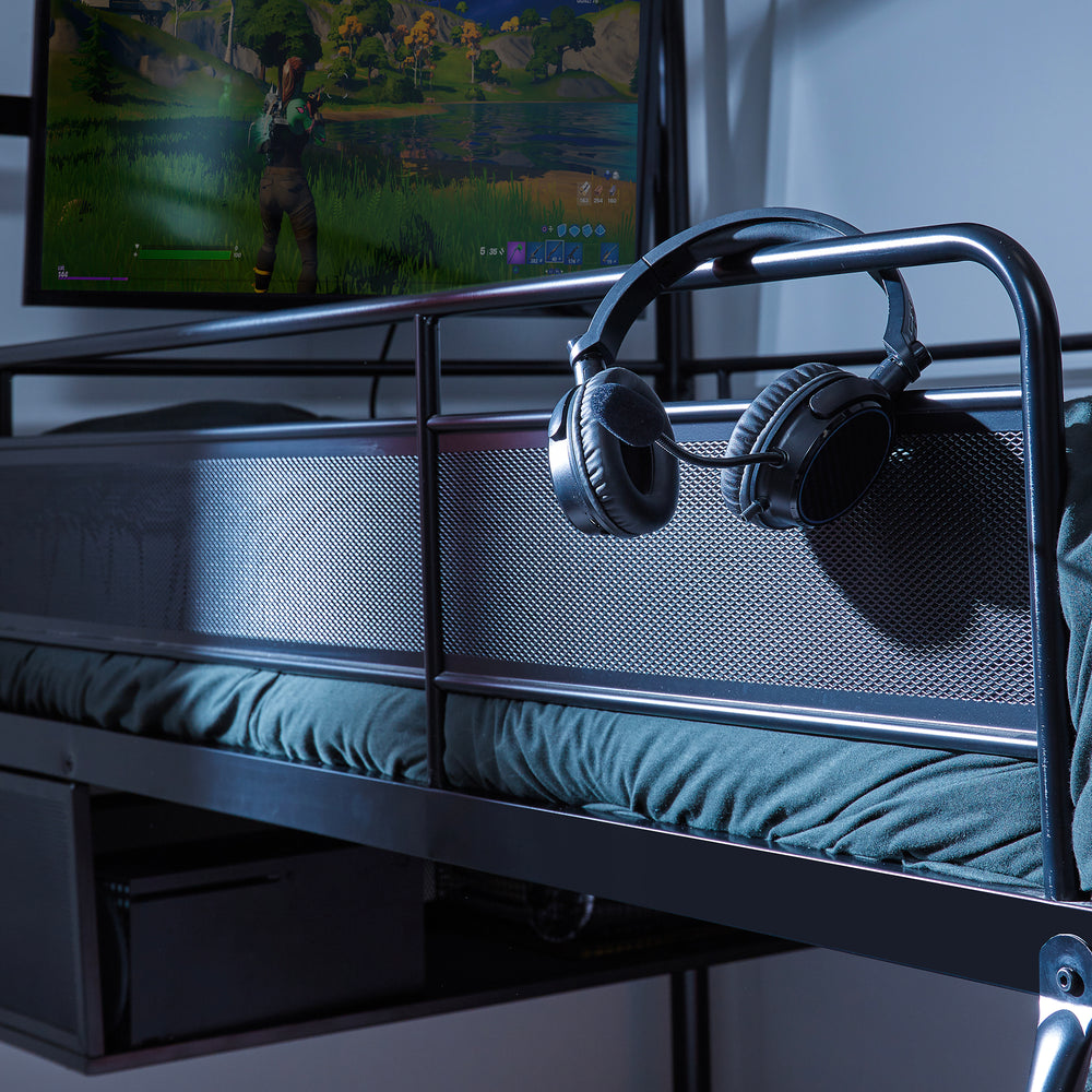 Gaming Beds | X Rocker Contra Gaming Mid Sleeper TV Bed
