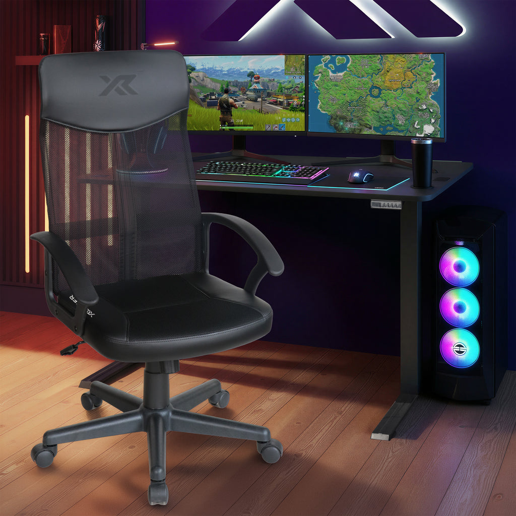 Vanguard Mesh Office Chair & Ascend Height Adjustable Desk - Bundle