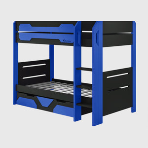 Battalion Gaming Bunk Bed with Trundle Drawers - Blue