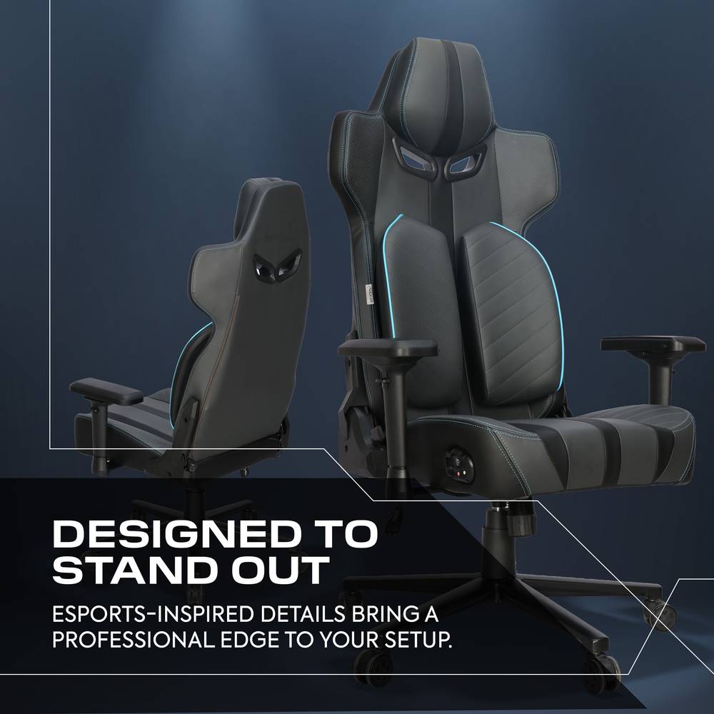Chorus Office Gaming Chair with Audio and Ergotek Comfort Pads - Black
