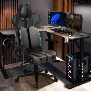 Chorus Office Gaming Chair with Audio and Ergotek Comfort Pads - Black