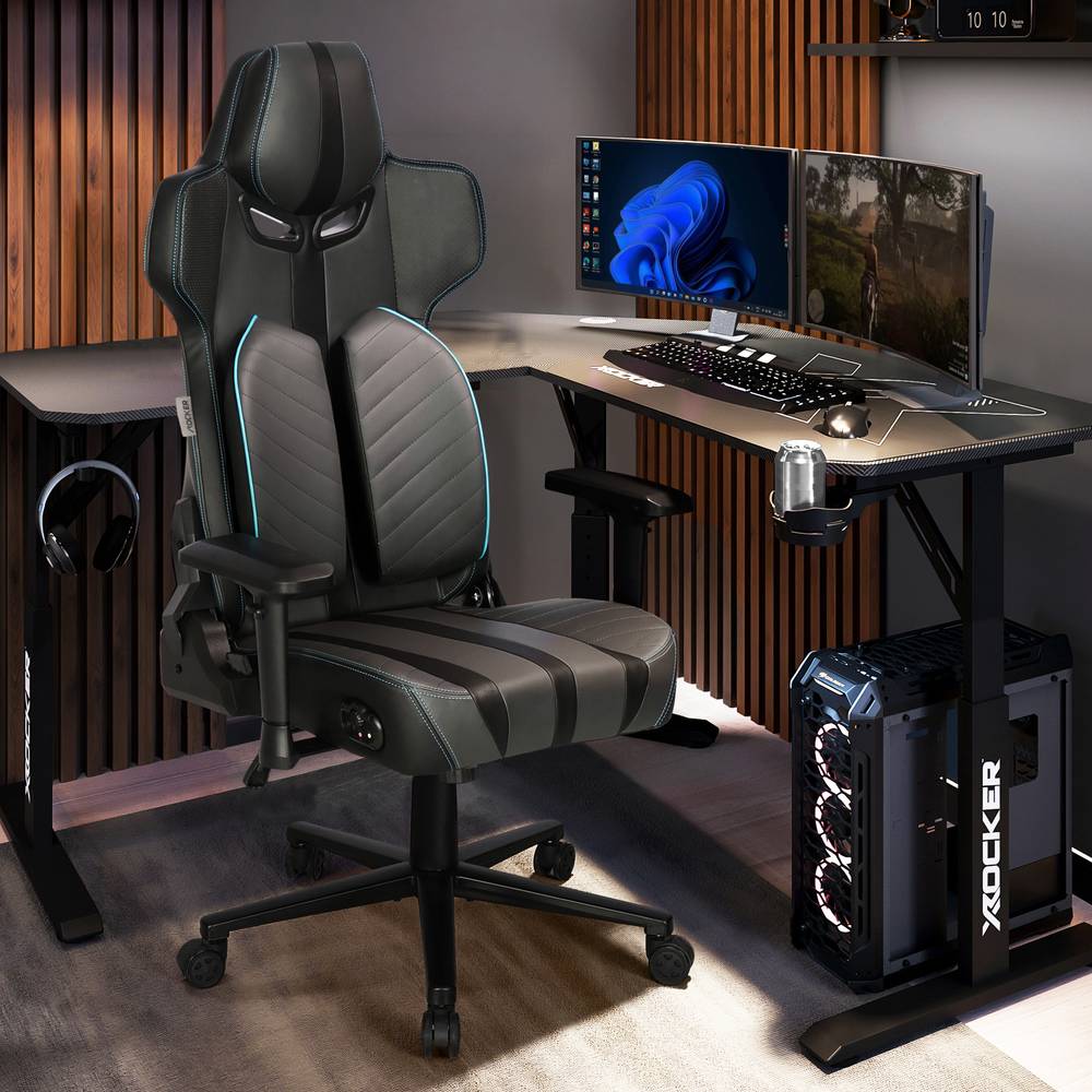 Chorus Office Gaming Chair with Audio and Ergotek Comfort Pads - Black