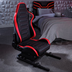 XR Racing Chicane Racing Sim Cockpit Gaming Chair - Black / Red