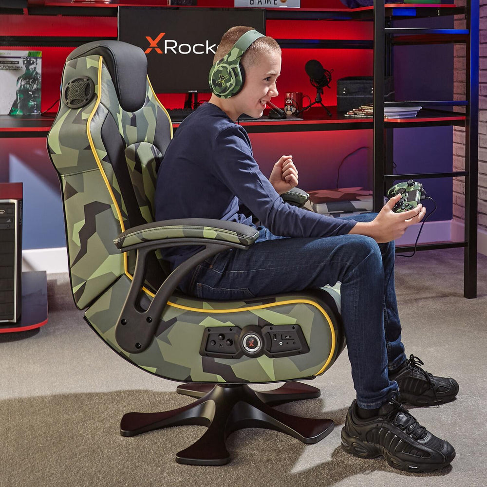 Gaming Chairs X Rocker Covert Ops 2.1 Pedestal Gaming Chair Camo