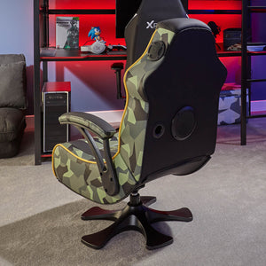 Covert Ops 2.1 Bluetooth Pedestal Gaming Chair – Camo