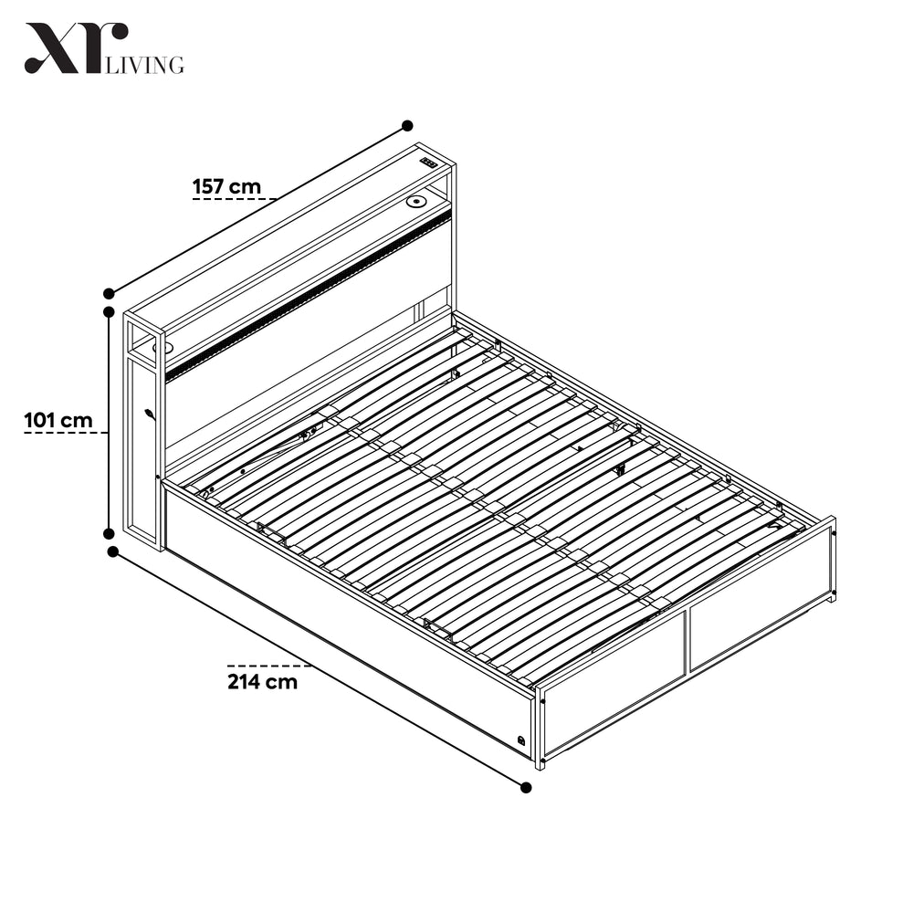 The Denver ottoman bed's gas lift storage mechanism making it easy to access hidden storage space 