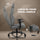 Elara Executive Office Chair & Ascend Height Adjustable Desk in Grey - Bundle
