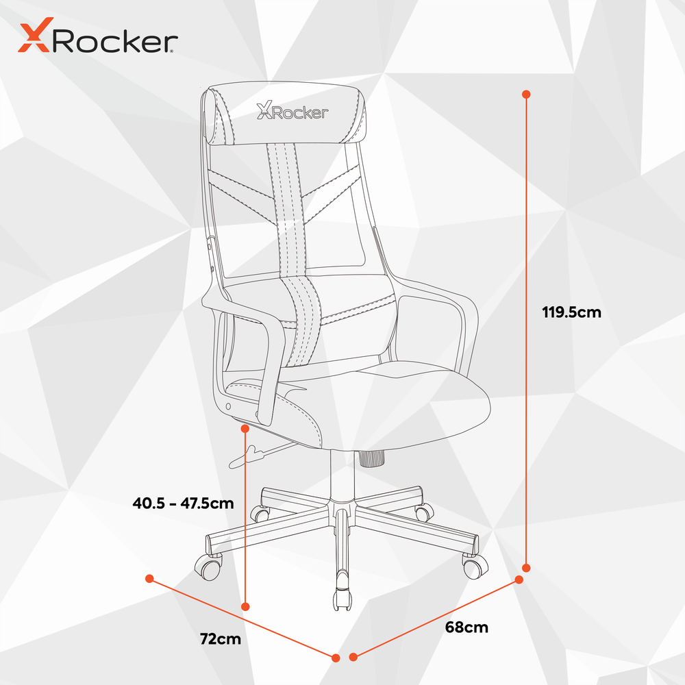 Helix Office PC Gaming Mesh Chair - Red