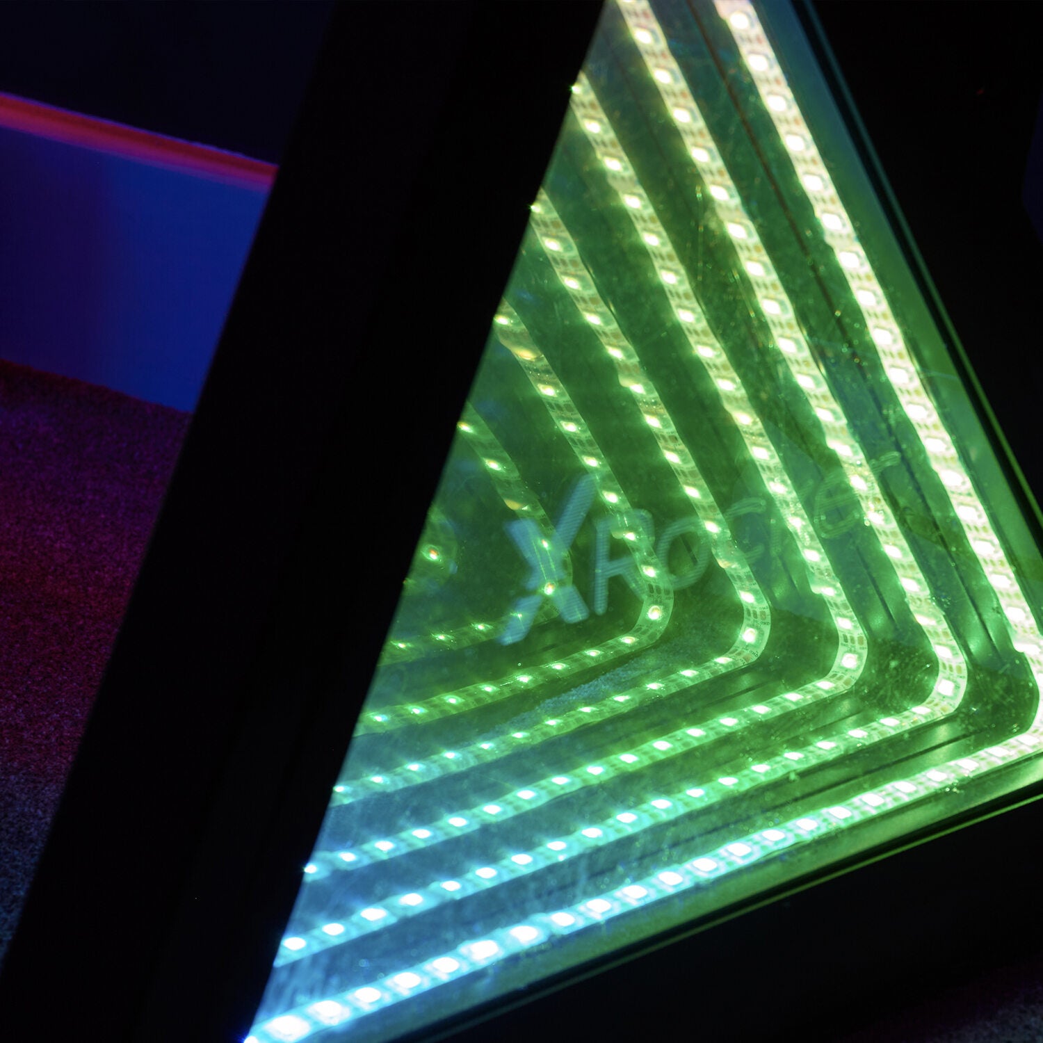 Infinity RGB 140cm App-Controlled LED Gaming Desk with Full Mousepad - Carbon Black