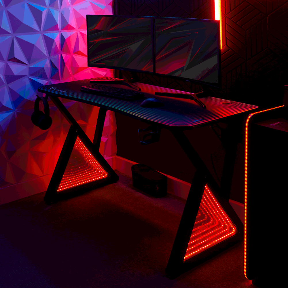 Gaming Desks | X Rocker Infinity Neo Motion Sync RGB Gaming Desk